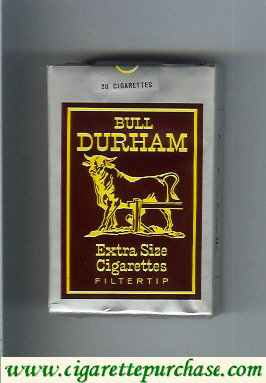 Bull Durham extra size cigarettes filtertip